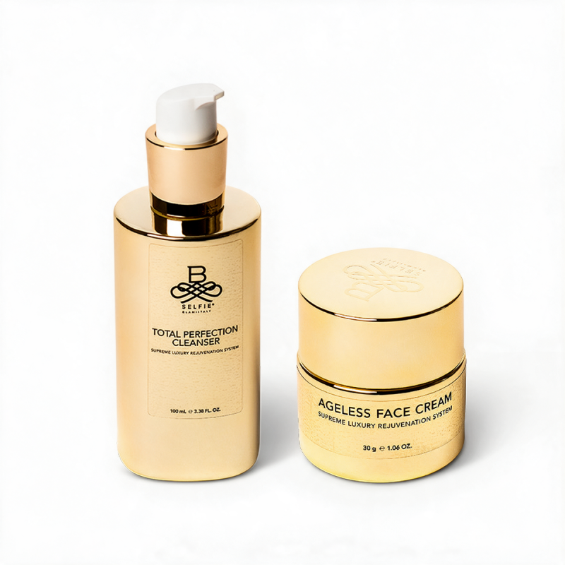 B-SELFIE TOTAL PERFECTION CLEANSER & B-SELFIE AGELESS FACE CREAM
