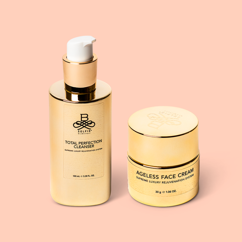 B-SELFIE TOTAL PERFECTION CLEANSER & B-SELFIE AGELESS FACE CREAM